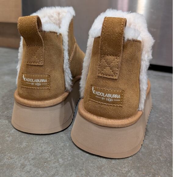UGG Koolaburra Mini Platform Boots Size 8 UGG Ultra Mini Chestnut Brown - Picture 7 of 10